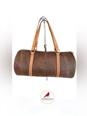 ETRO Milano Paisley Papillon Barrel Shoulder Bag | Vintage Made in Italy